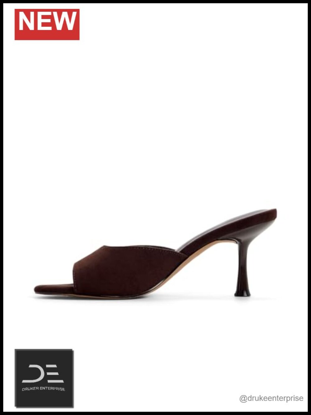 Vegan Open-Toe Heeled Mule Slingback Stiletto Slip On Shoes